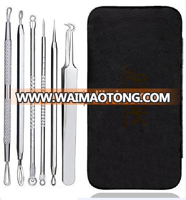 Blackhead Pimple Blemish Comedone Acne Extractor remover tool kit 6 in 1