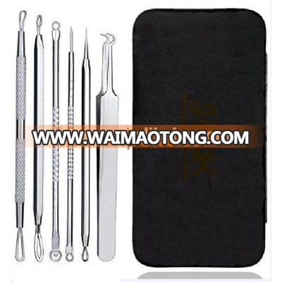 Blackhead Pimple Blemish Comedone Acne Extractor remover tool kit 6 in 1