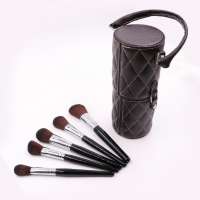 BeautyDom 5 pcs High Quality Glossy Wood Handle  eyebrow eyeshadow brush set