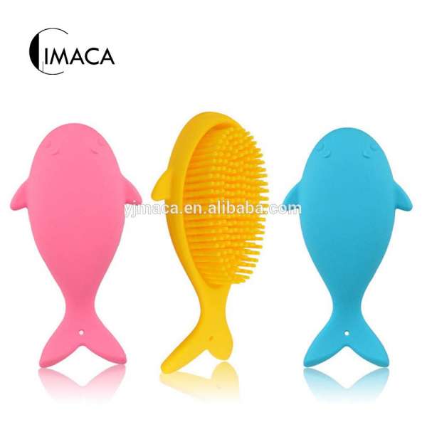 Silicone cute colorful finish baby bath brush massage body hair brush